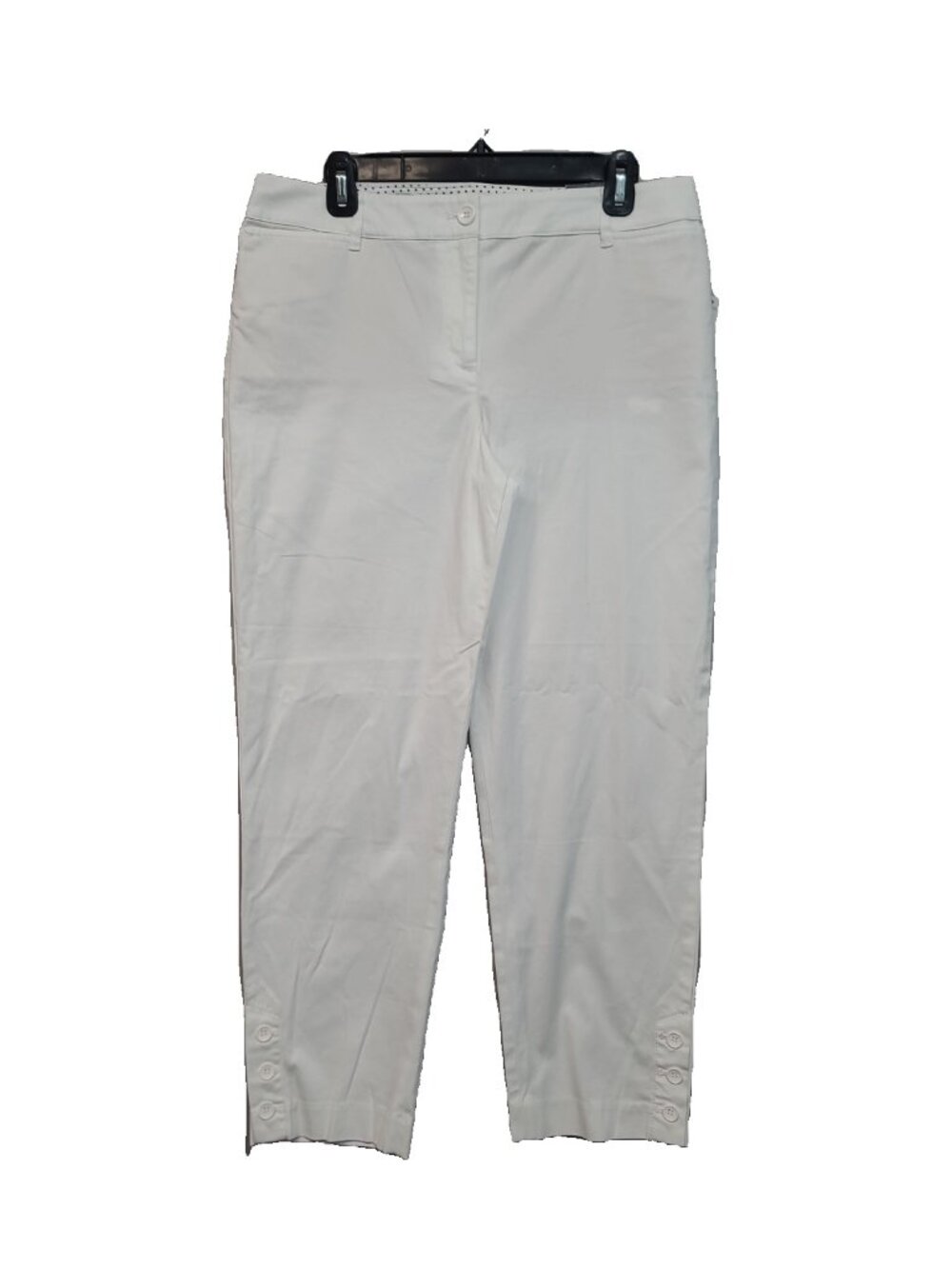 Talbots Perfect Crop Pants Size 10 White NWT Slim